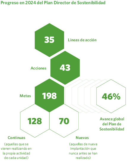 Progreso en 2024 del Plan Director de Sostenibilidad
