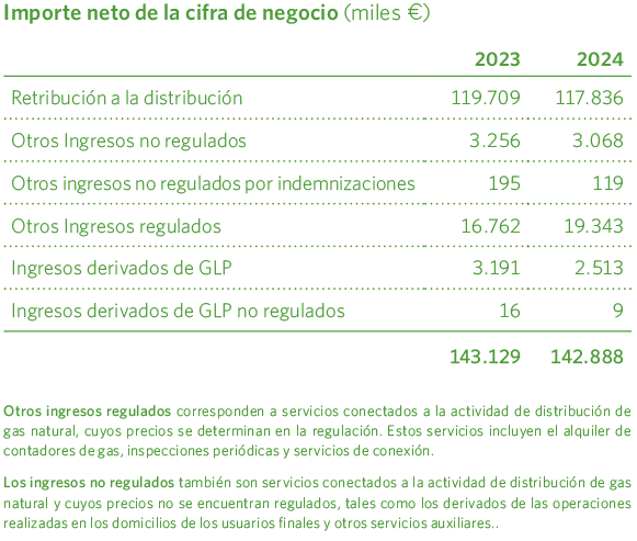 Importe neto de la cifra de negocio