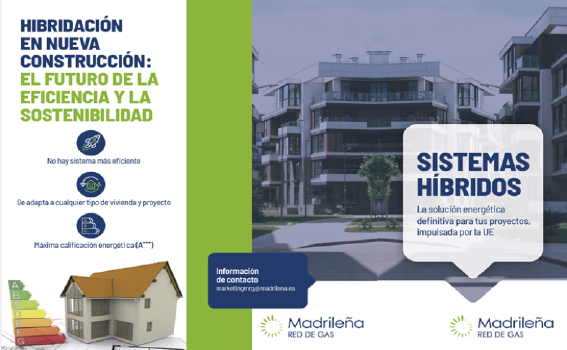 Tríptico impreso de la campaña publicitaria sobre sistemas híbridos